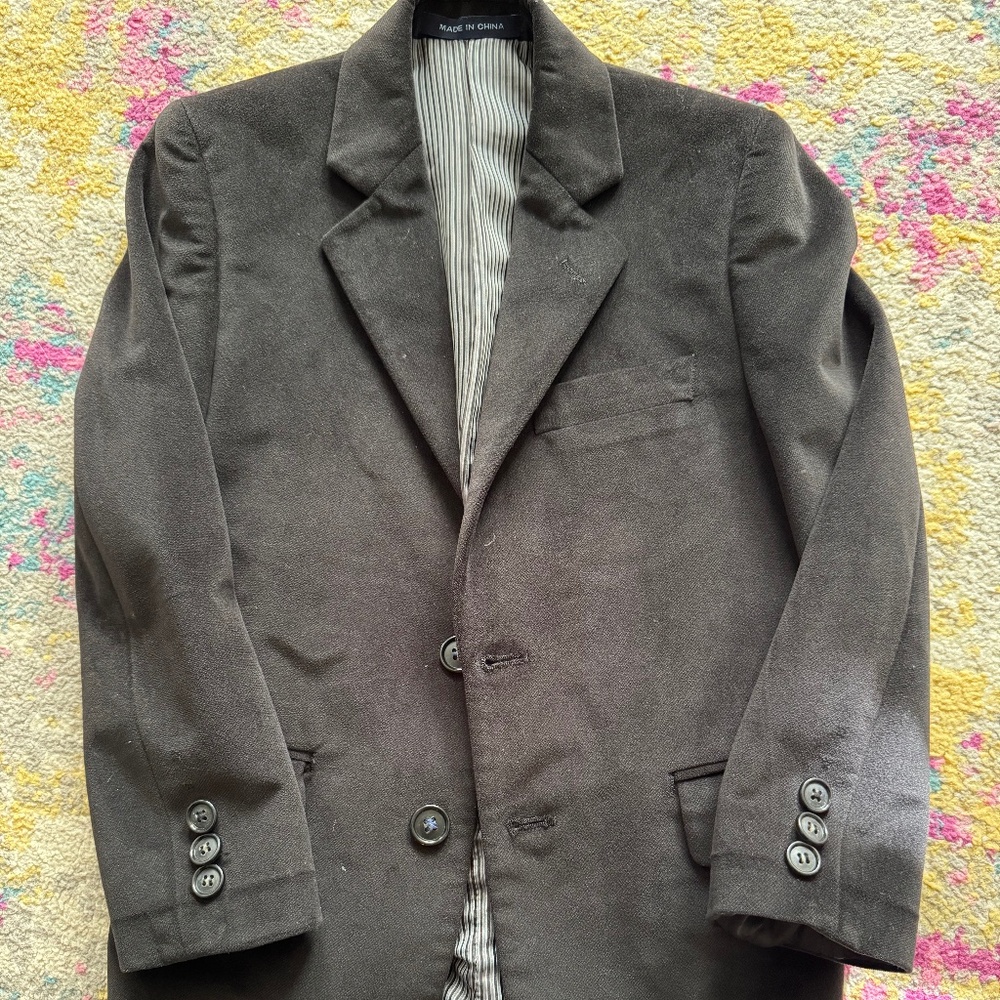 Boys Joseph 2 button Black Velvet Blazer Size 8